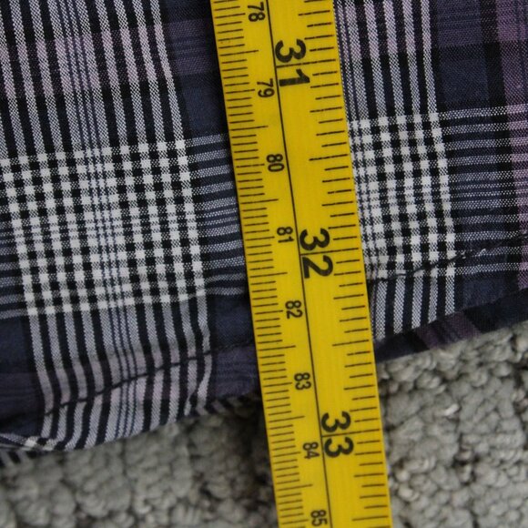 Threads & Heirs Shirt Men 2XL Gray Plaid Button Down Long Sleeve Collared Cotton - Picture 9 of 9